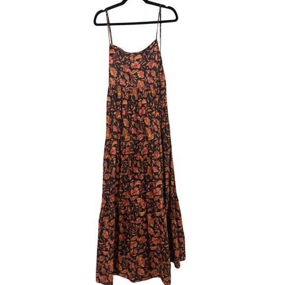 Matteau Low Back Floral Maxi Dress Pink Hibiscus - Picture 3 of 7